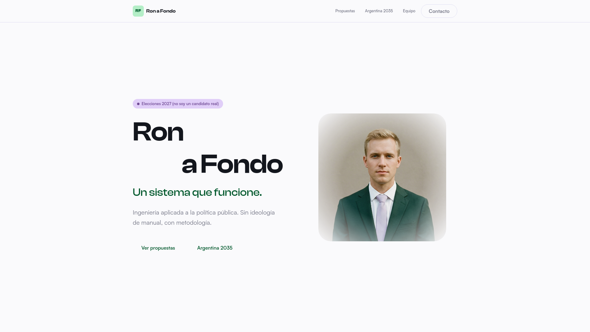 website screenshot of https://presidente.pages.dev/