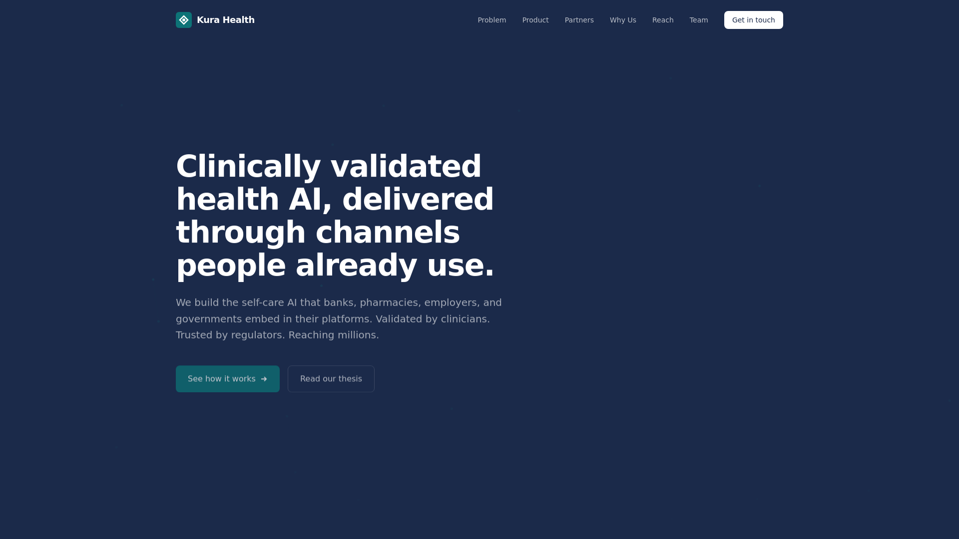 website screenshot of https://kura-health.pages.dev/