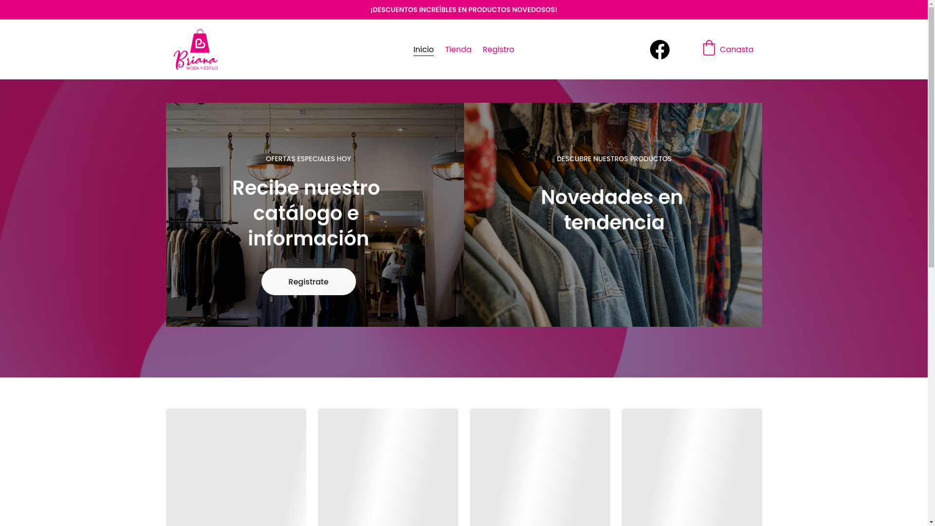 website screenshot of https://brianamoda.com/