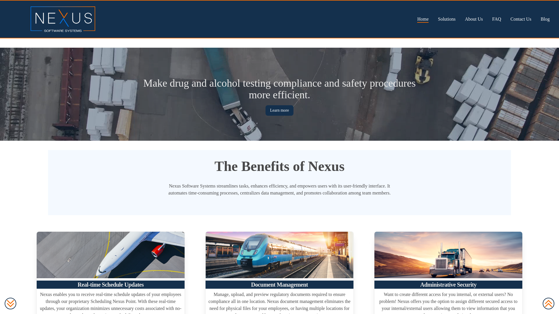 website screenshot of https://drugandalcoholcompliance.com