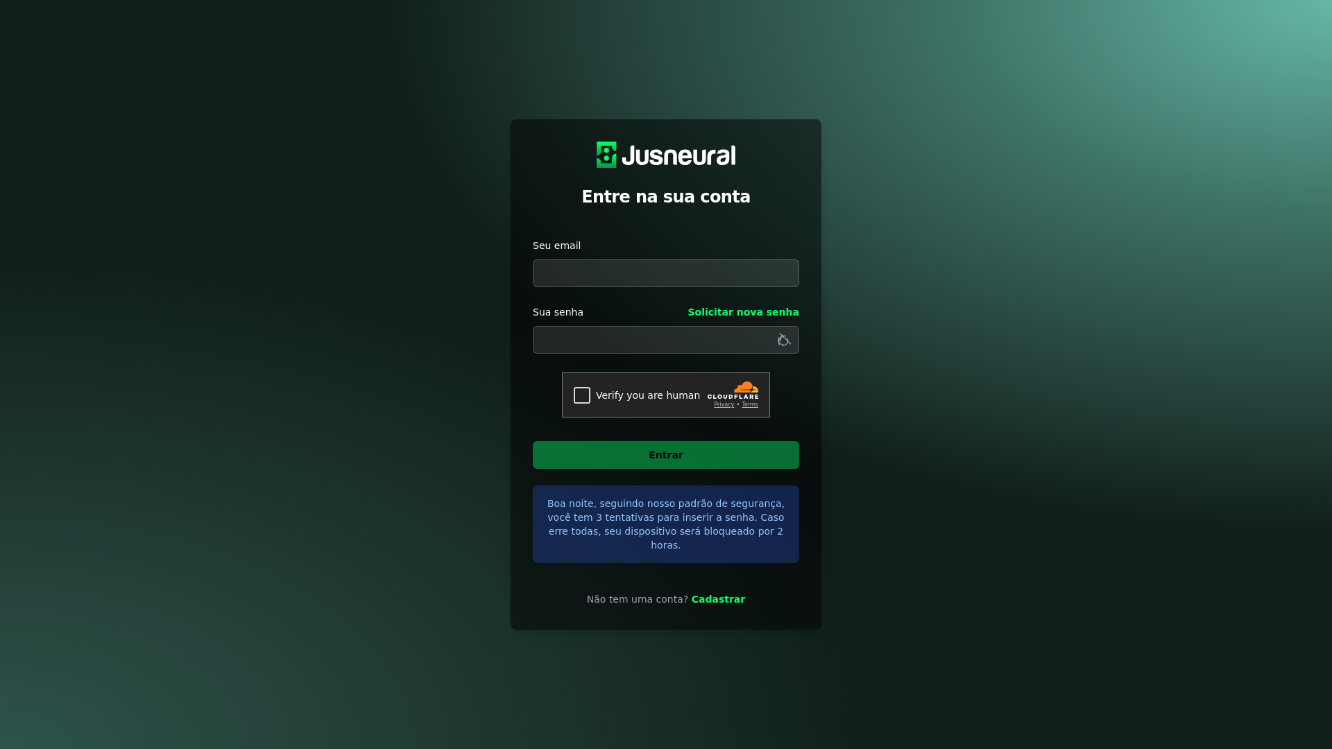 website screenshot of https://app.jusneural.com/