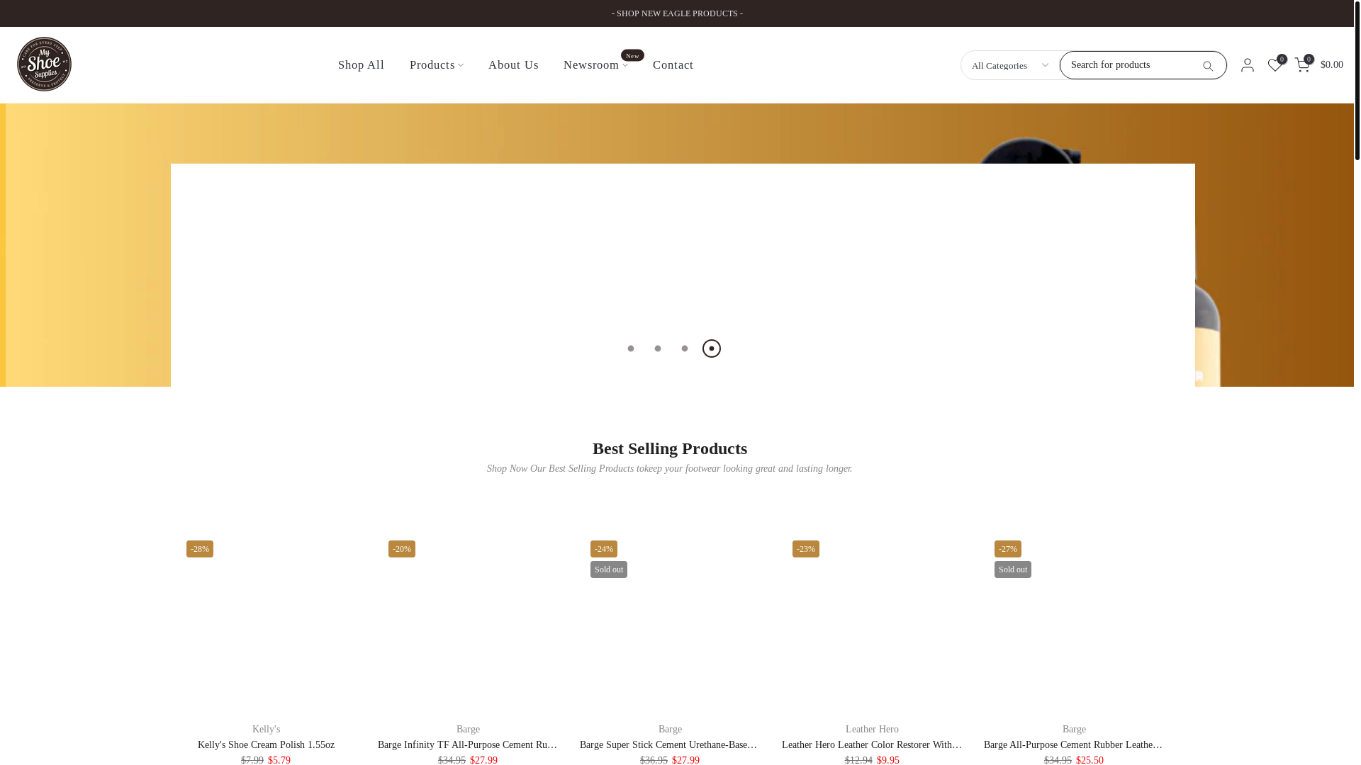 website screenshot of https://www.myshoesupplies.com/