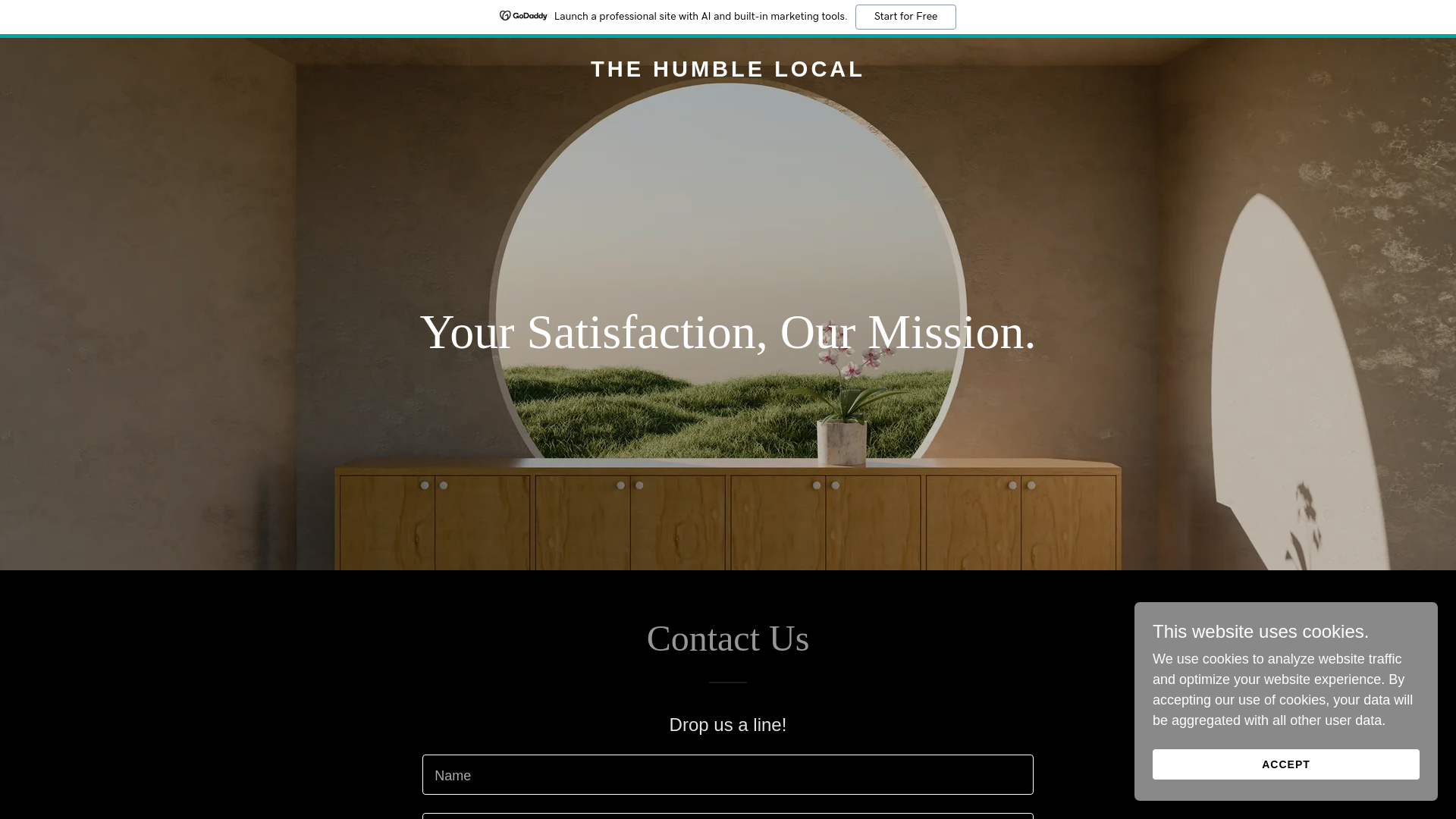 website screenshot of https://humblelocal.com/