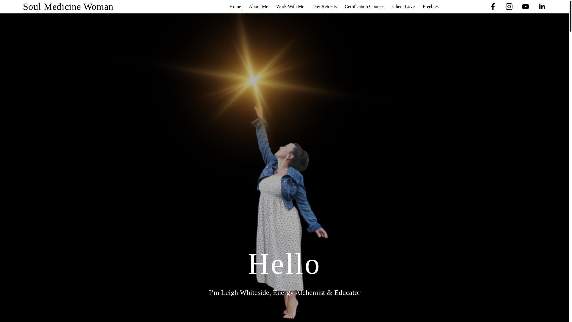 website screenshot of https://soulmedicinewoman.co.uk/