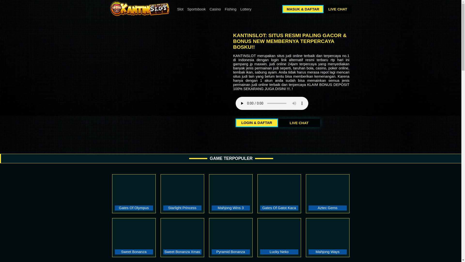 website screenshot of https://kantinslot-2025.pages.dev/