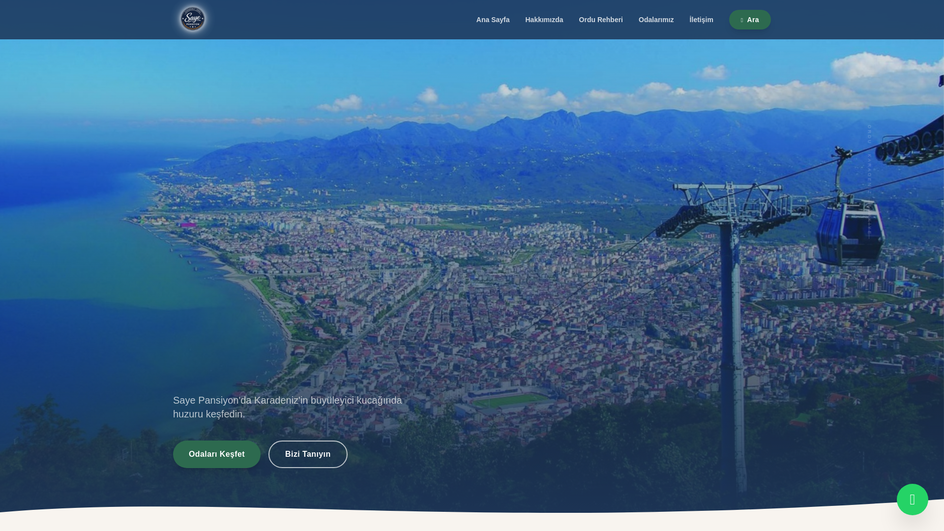 website screenshot of https://sayepansiyon.com/