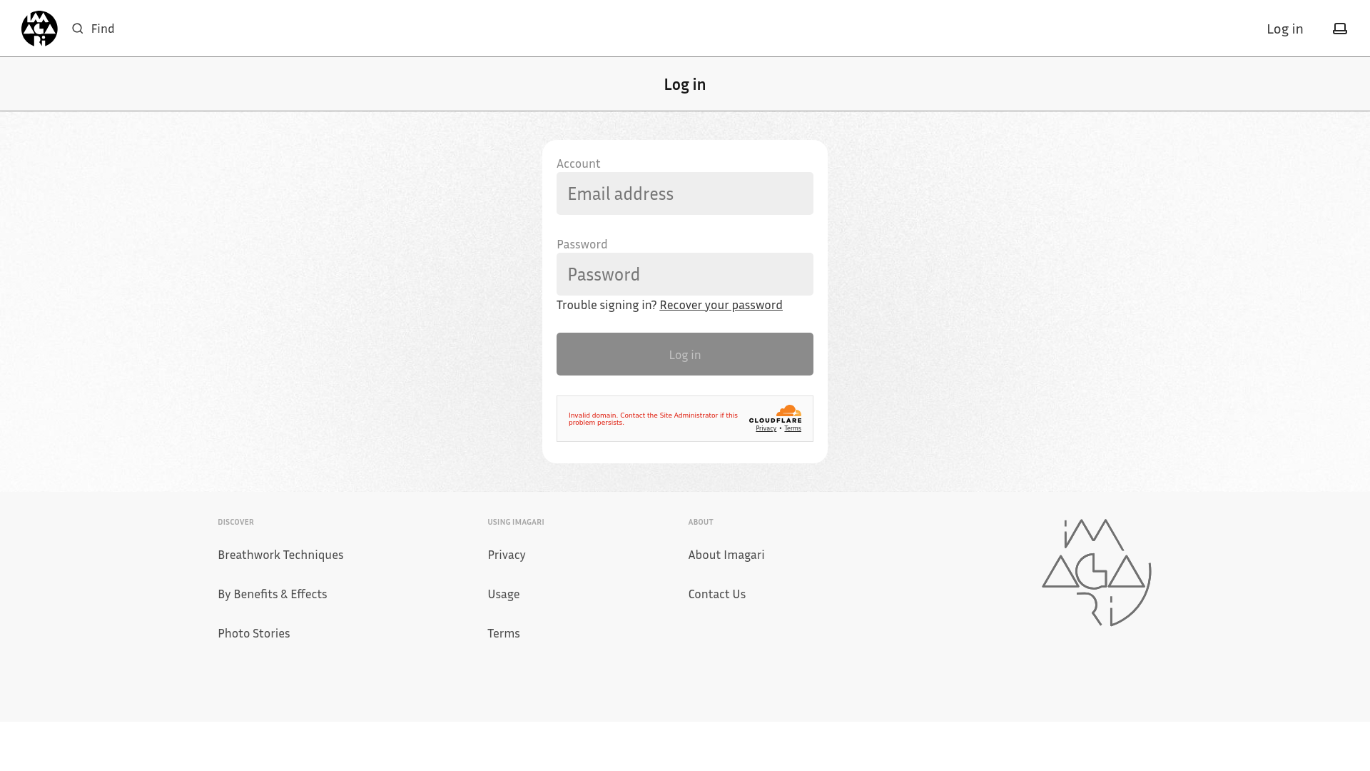 website screenshot of https://imagari.me/