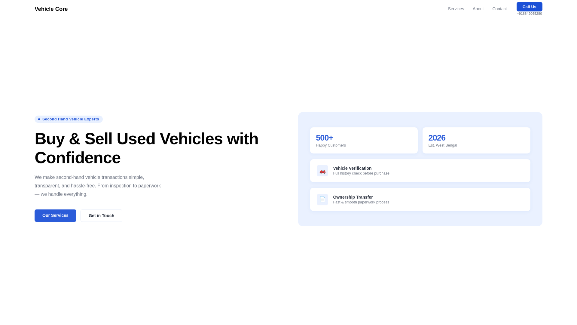 website screenshot of https://vehiclecore.sbs/