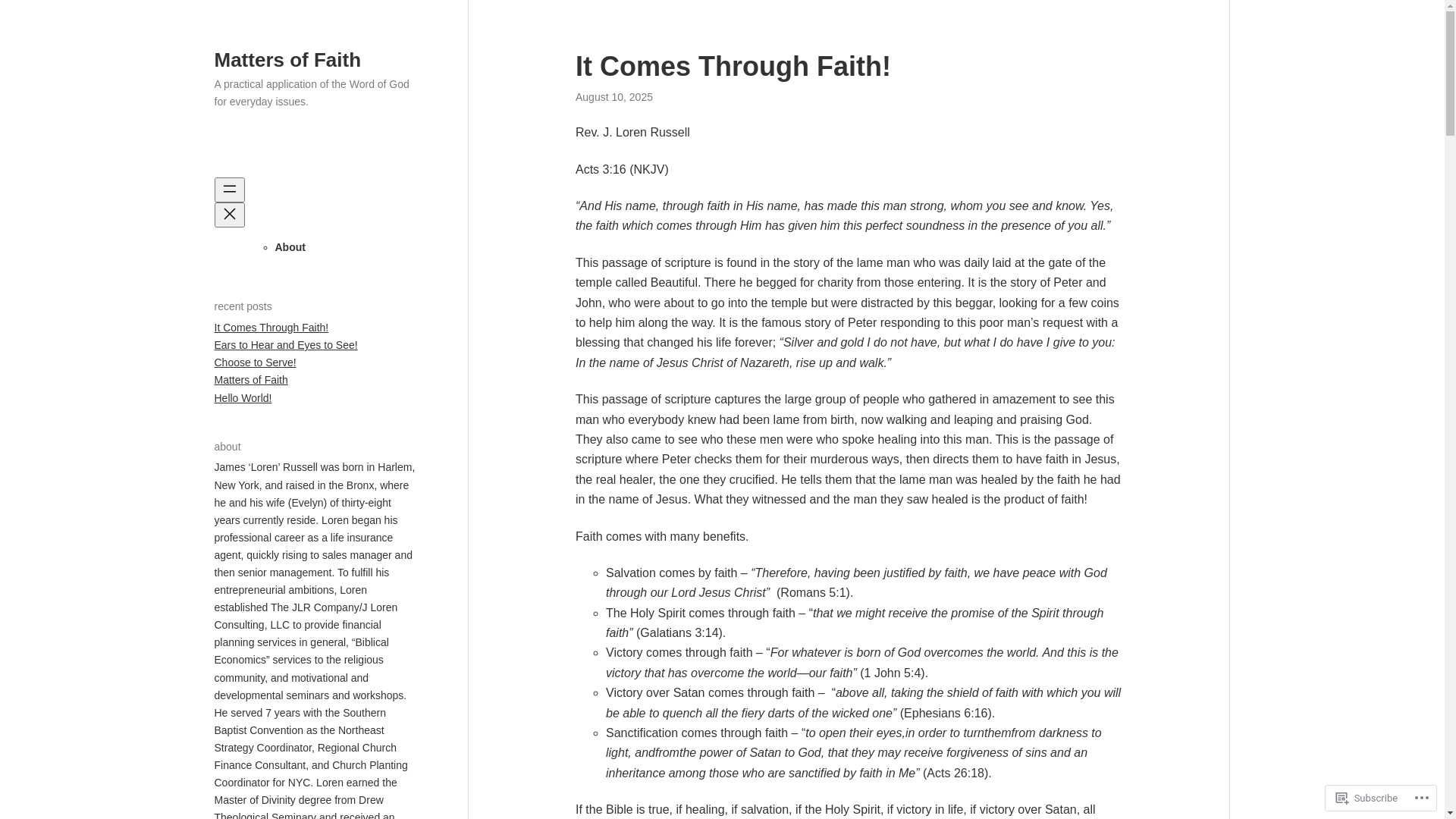 website screenshot of https://mattersoffaiths.blog/