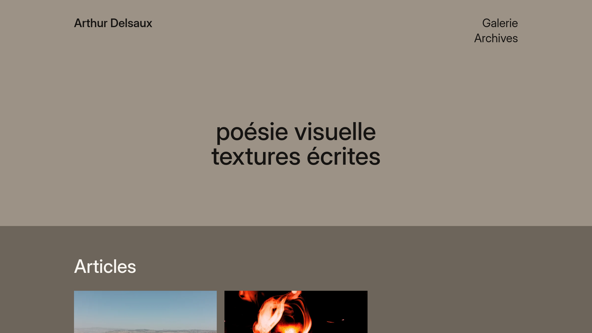 website screenshot of https://arthurdelsaux.blog/