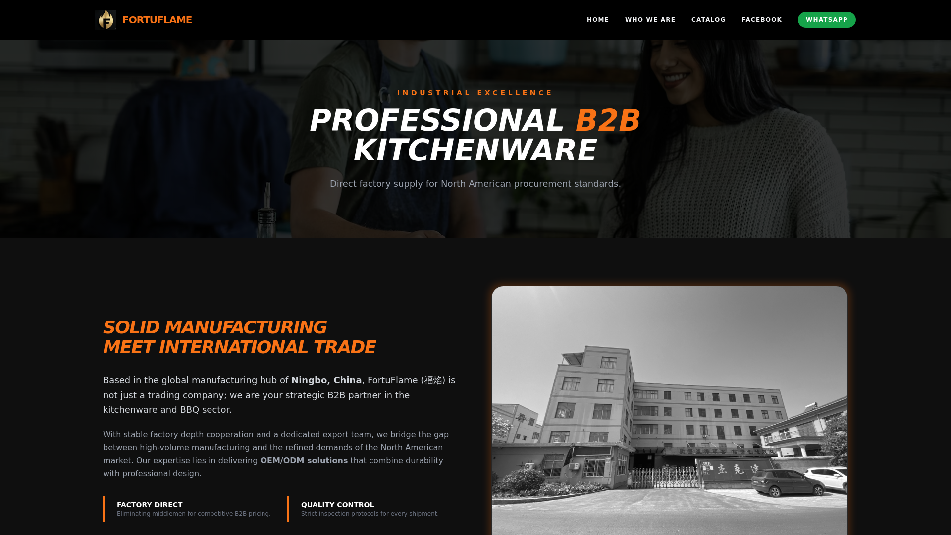 website screenshot of https://ortuflame-factory.pages.dev/