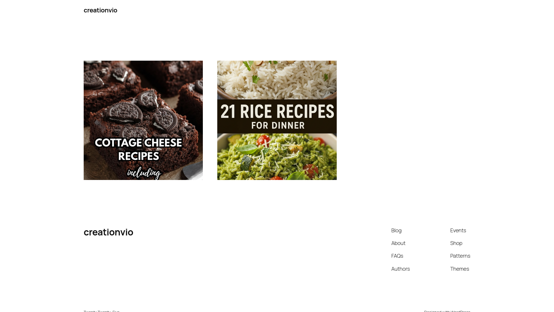 website screenshot of https://creationvio.online/