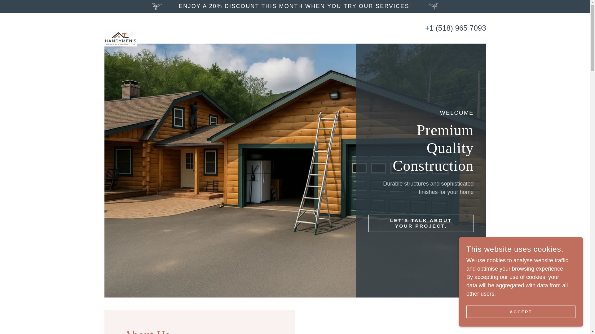 website screenshot of https://handymensgc.com/