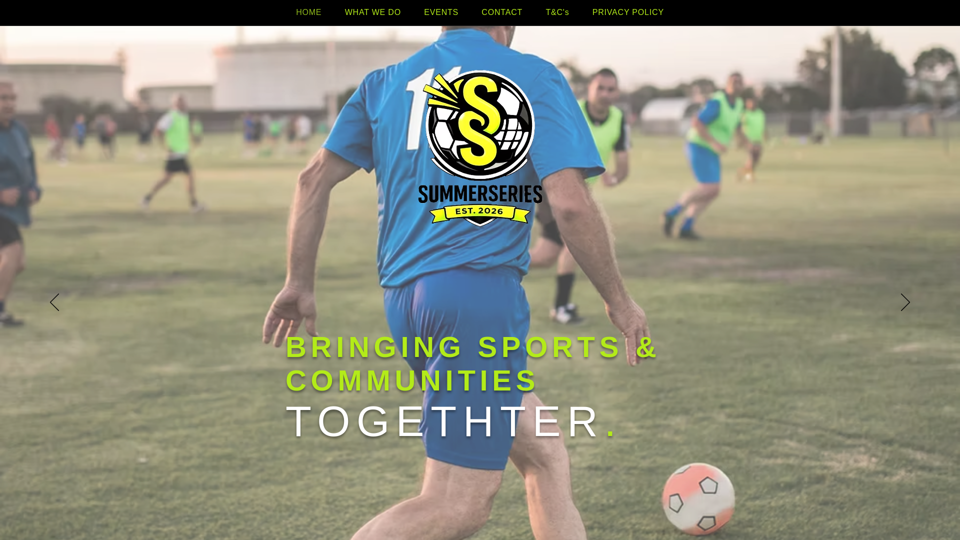 website screenshot of https://summer-series.co.uk