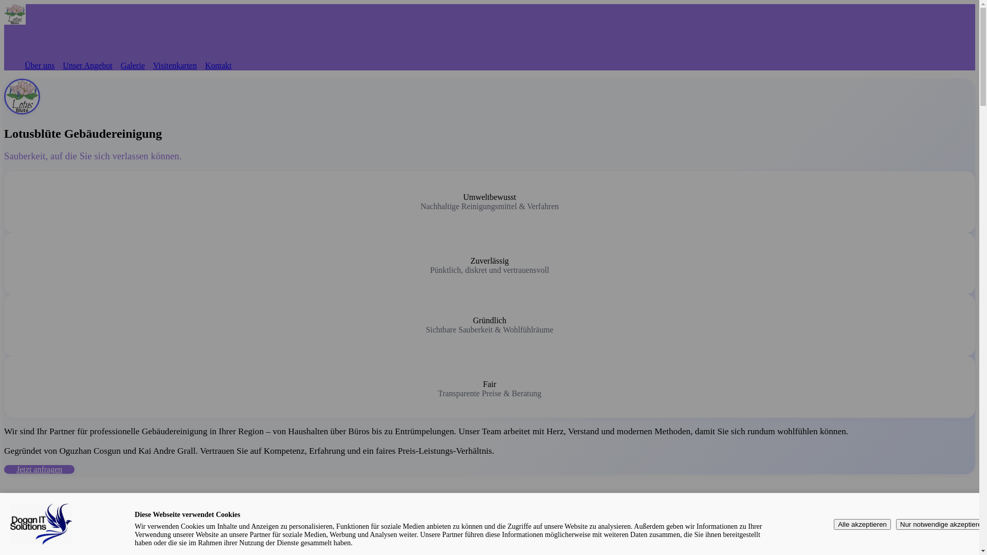 website screenshot of https://hausmeisterservice-lotusbluete.de/