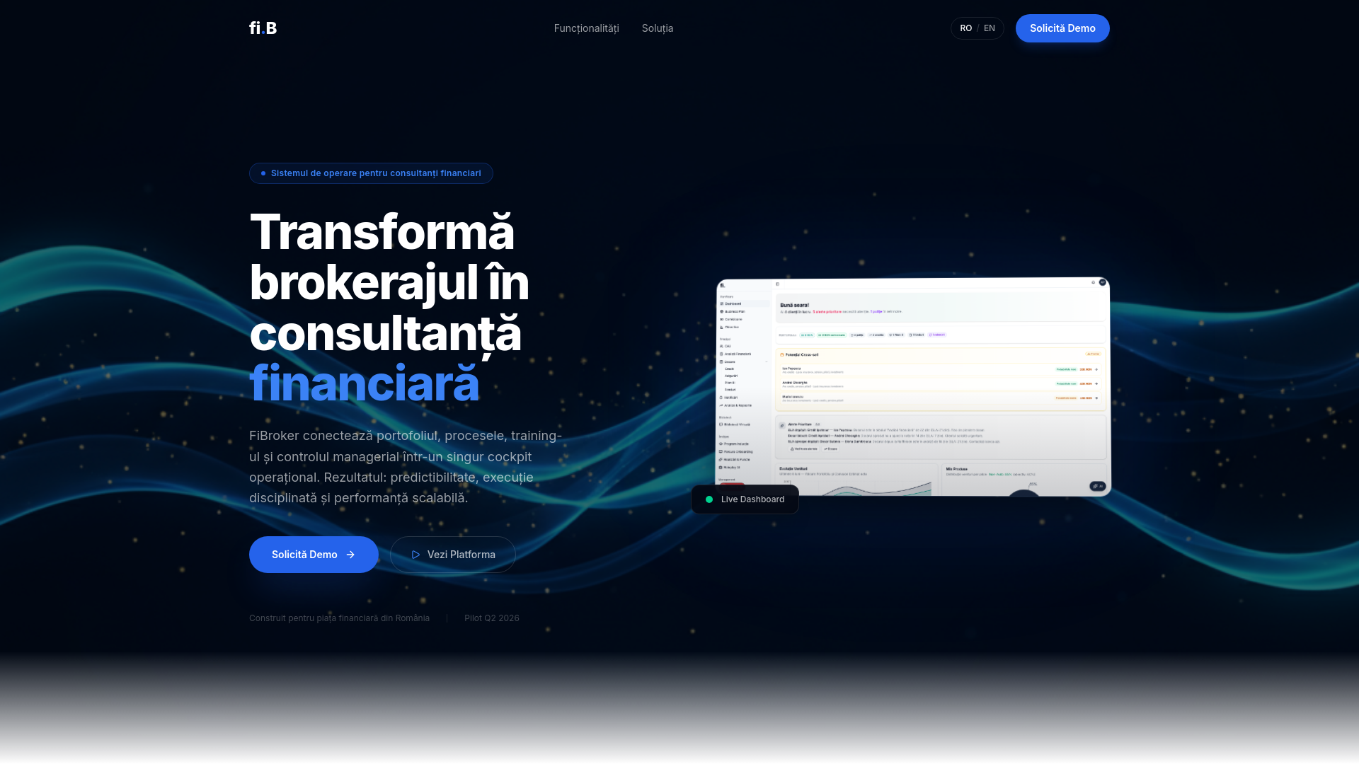 website screenshot of https://fibroker.ro/
