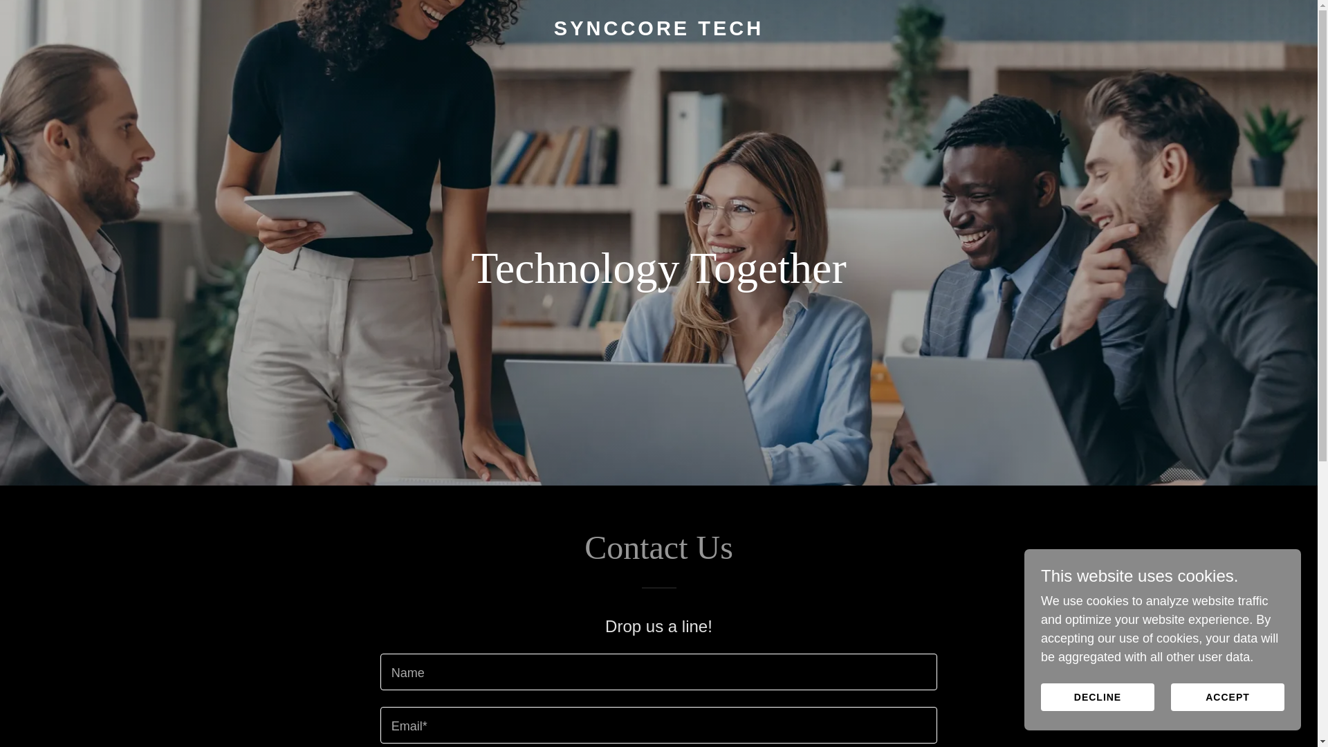 website screenshot of https://synccoretech.co.uk/