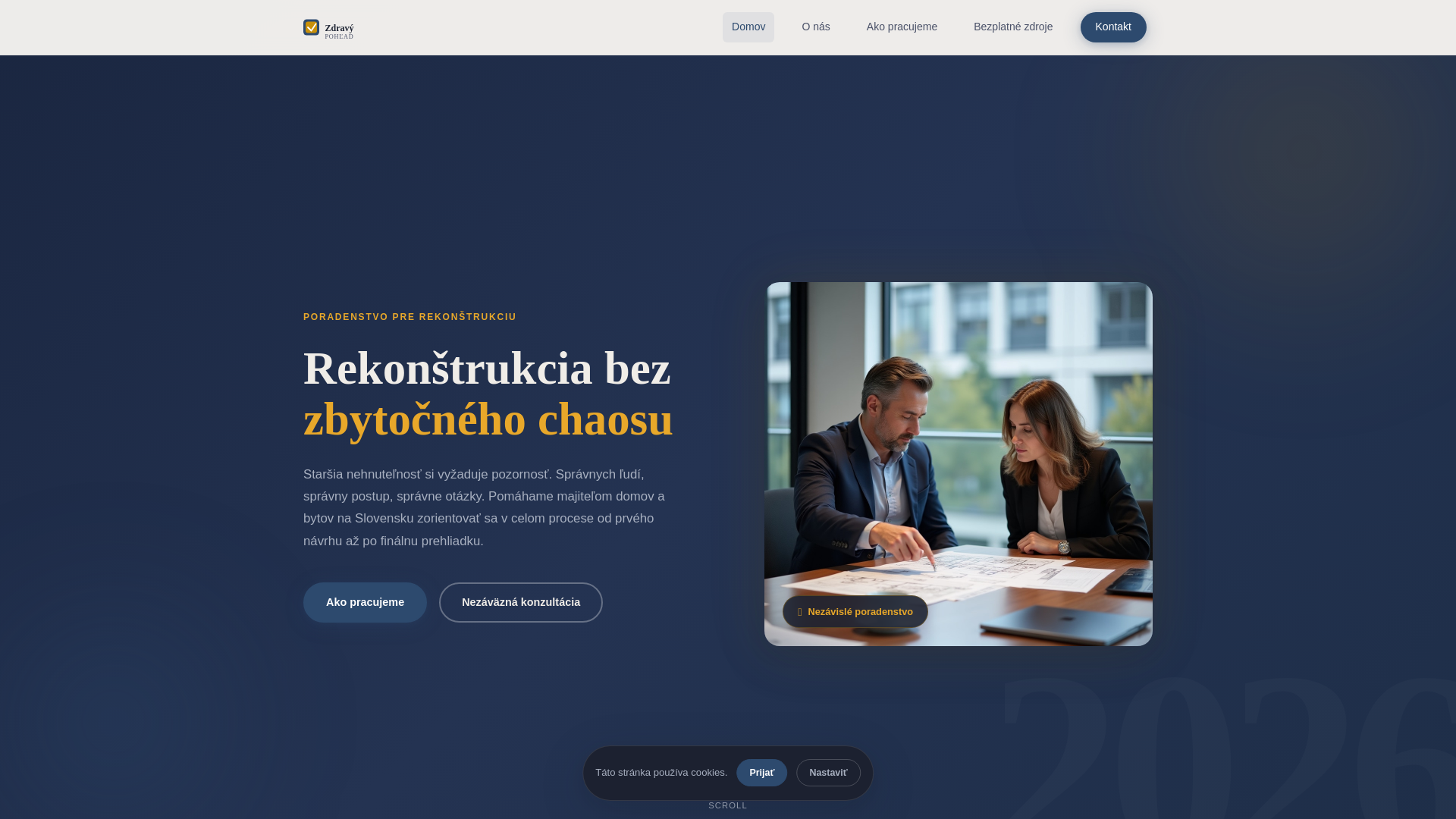 website screenshot of https://zdravypohlad.digital