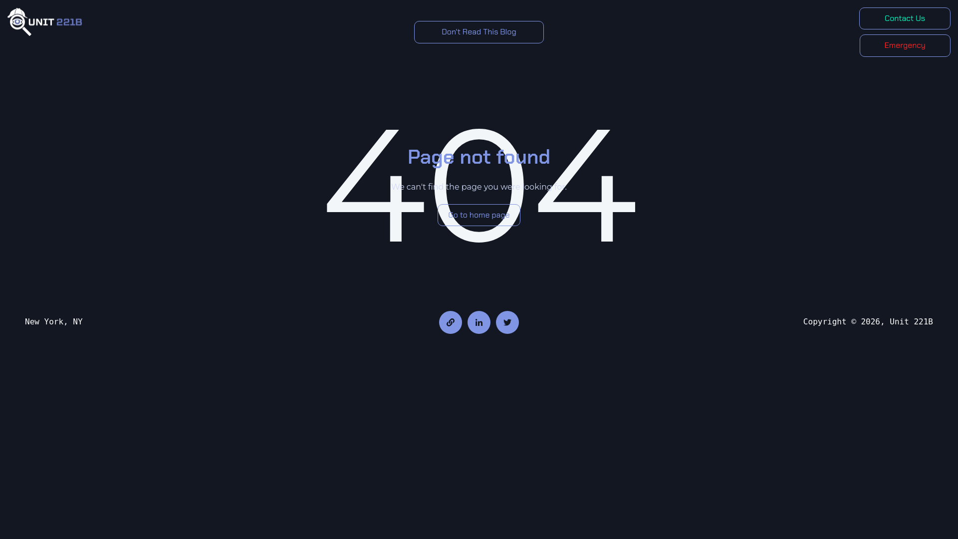 website screenshot of https://blog.unit221b.com/