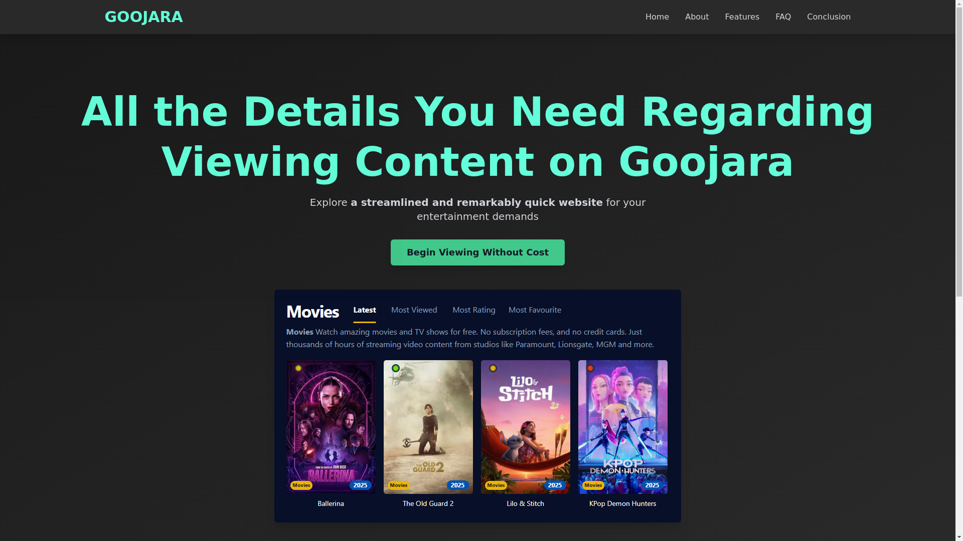 website screenshot of https://goojara-qish.pages.dev/