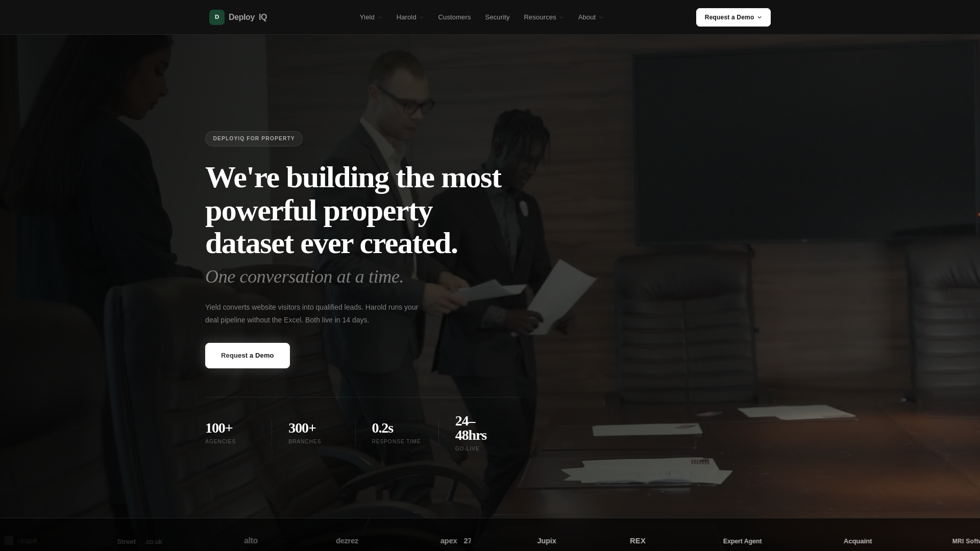 website screenshot of https://getdeployiq.com