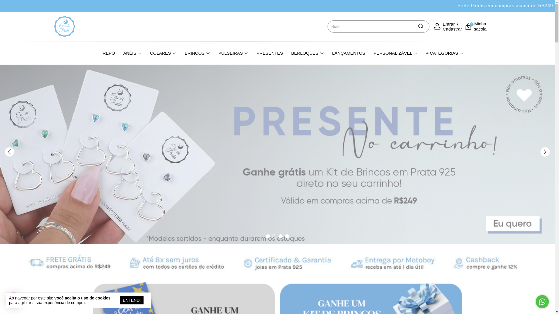 website screenshot of https://ceudaspratas.com.br/