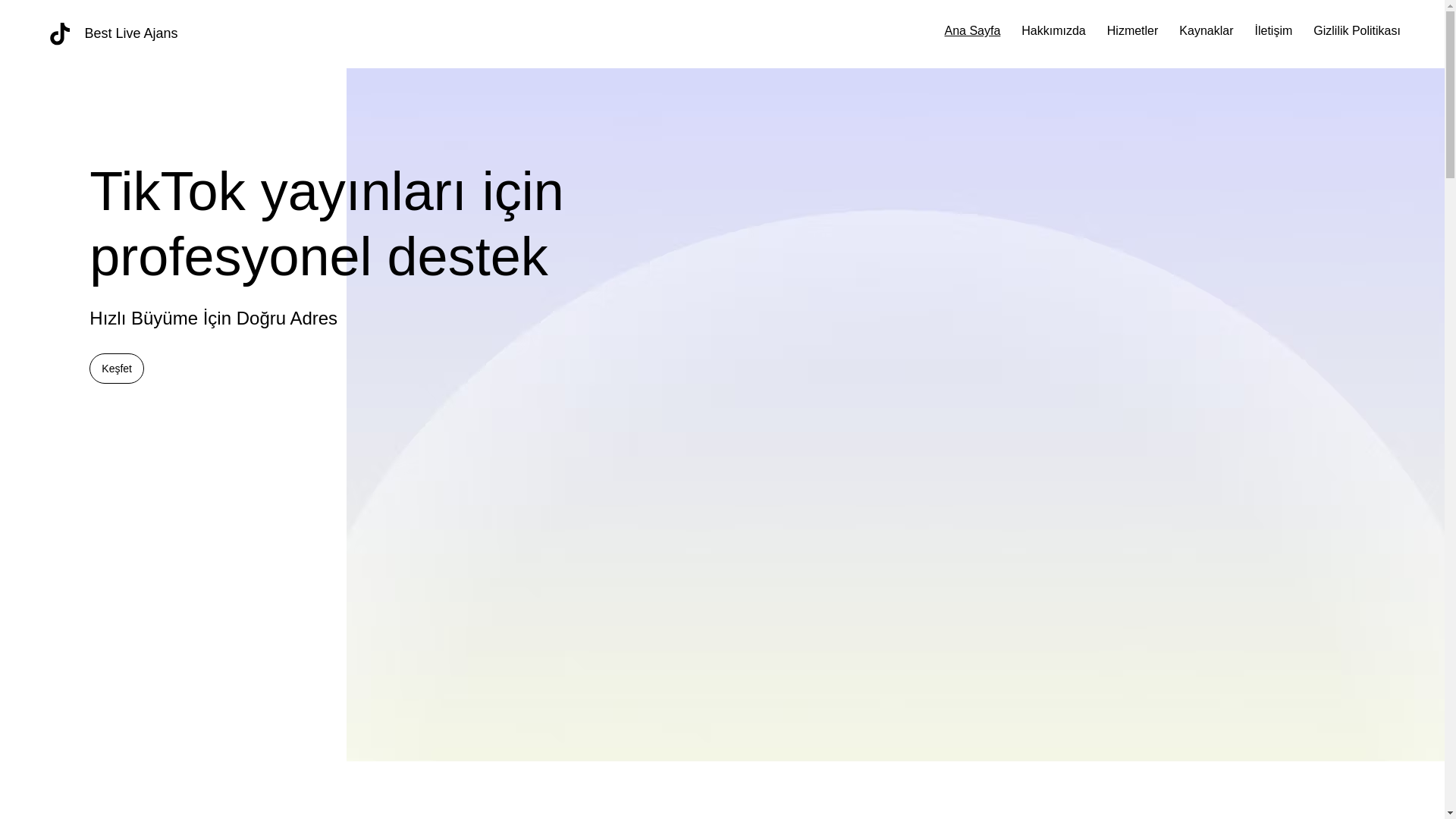 website screenshot of https://bestliveajans.com/