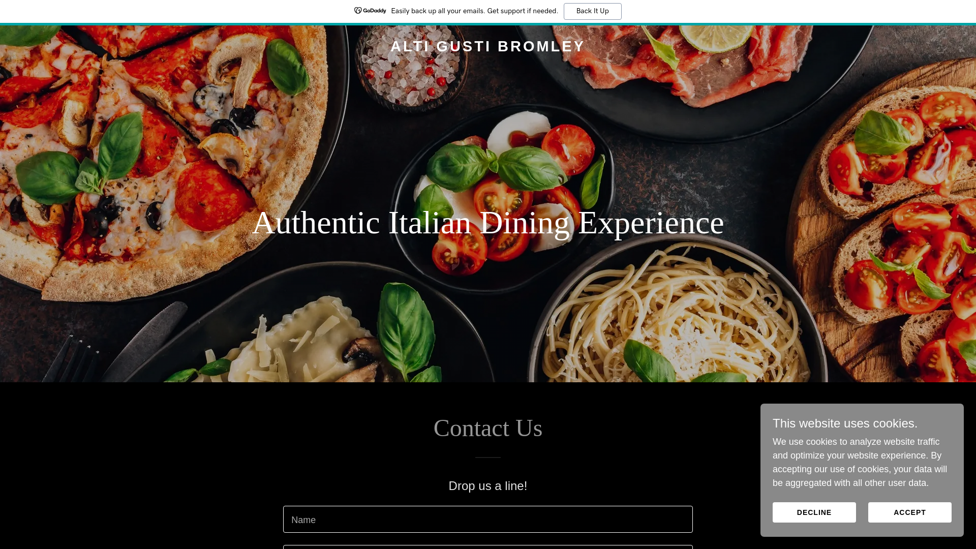 website screenshot of https://altigustibromley.co.uk/