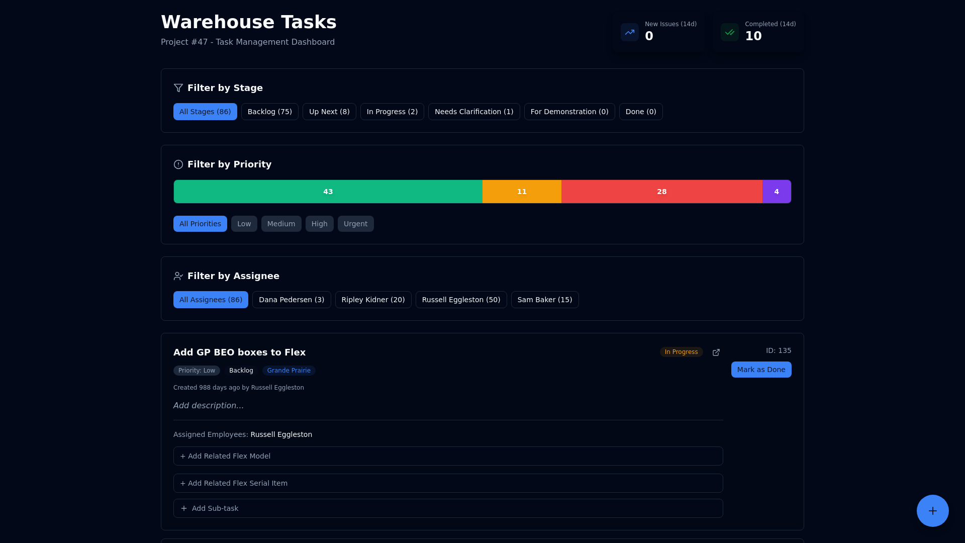 website screenshot of https://warehouse-project-dashboard-9571ea86-a56e-4971-a11d-200352.pages.dev/