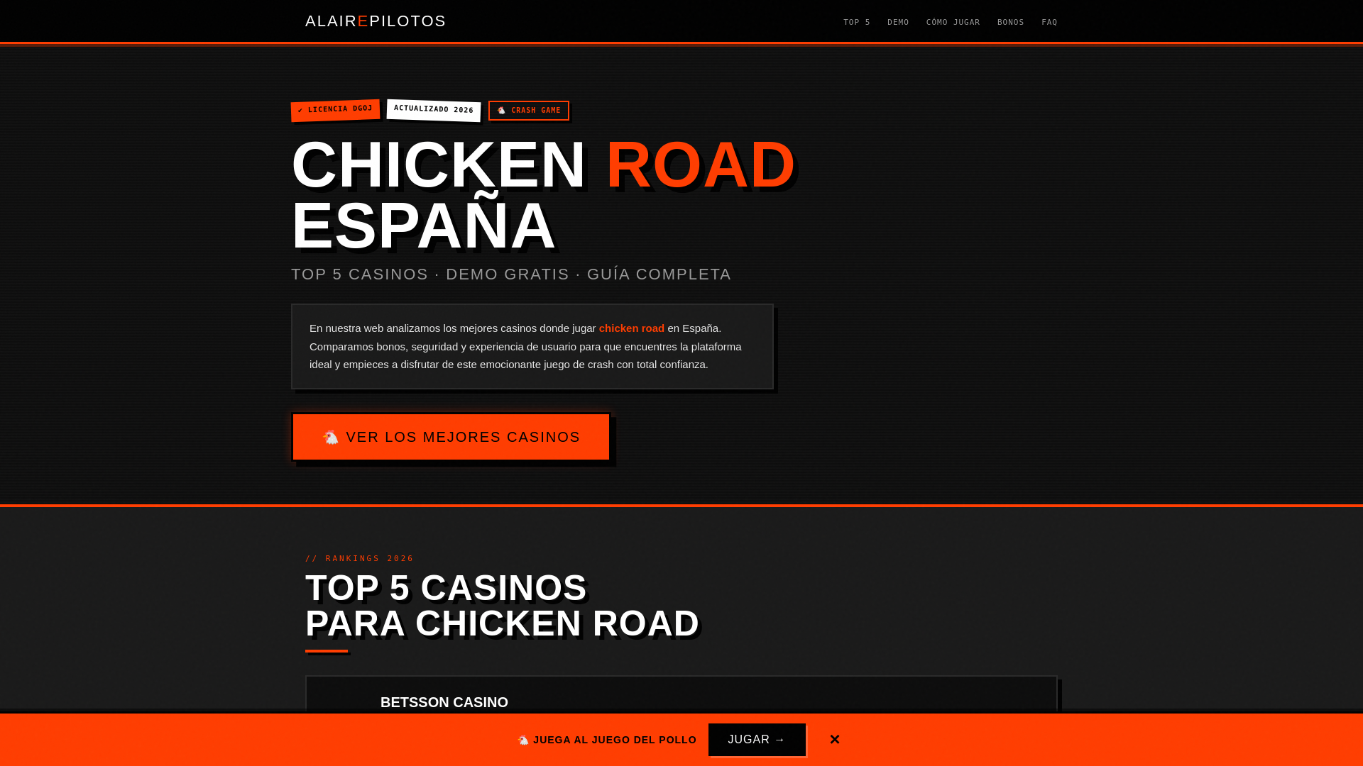 website screenshot of https://alairepilotos-es.pages.dev/