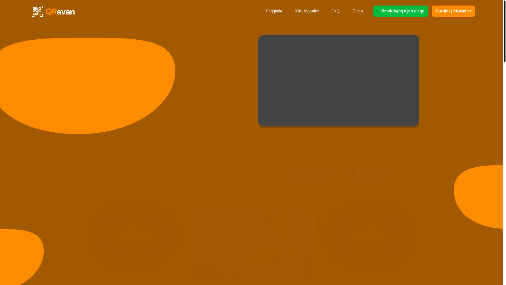 website screenshot of https://qravan.az/