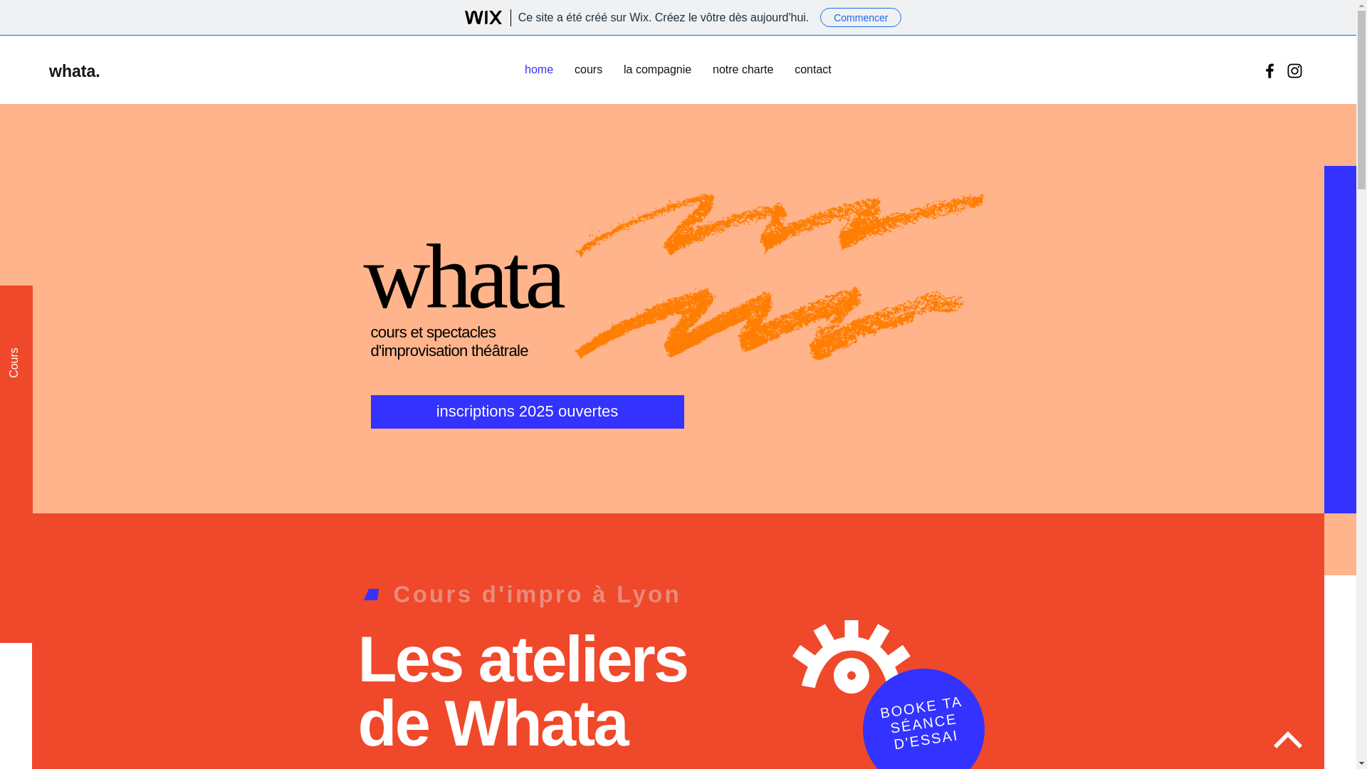 website screenshot of https://whata-impro.com/
