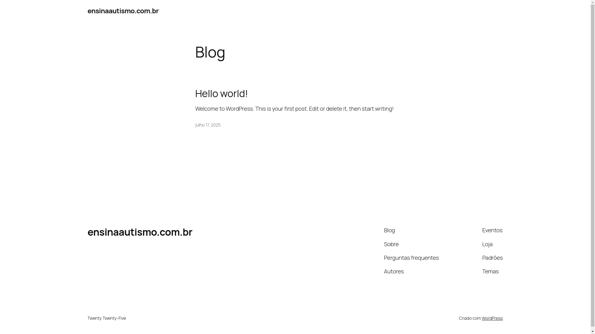 website screenshot of https://ensinaautismo.com.br/