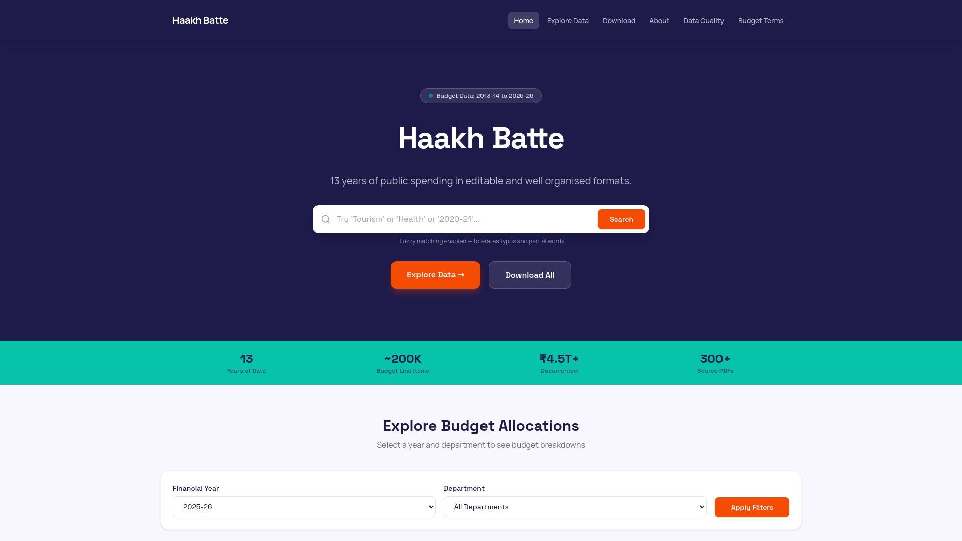 website screenshot of https://haakh-batte-website.pages.dev/