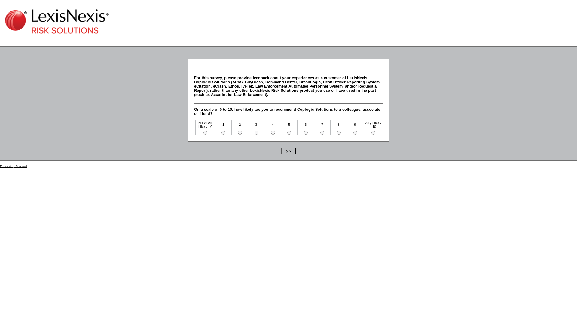 website screenshot of https://urldefense.com/v3/__https://survey.us.confirmit.com/wix/p1089694936.aspx?r=5048865&s=PRBIKBXF__;!!LFBeBjl1XF97oaI!OwCaS6bcdsYrXP25Aj4qqZXSY85z5H0WAHFHdQjbsNhBr8Uef_YzzzvgFxS_r5gZeezkwlJKm58ic3K723pMHCAdK9dfBKNVkBHI$