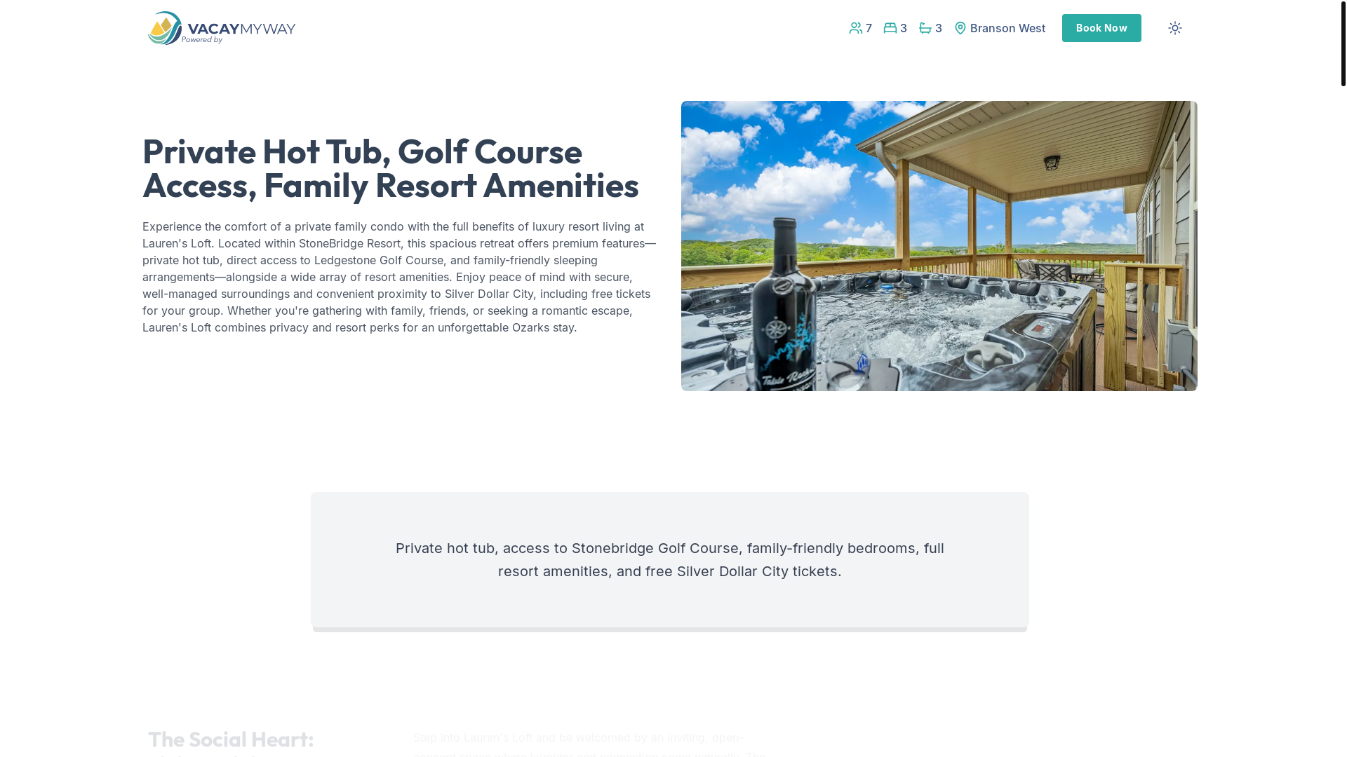website screenshot of https://ozarkgolfview.estate/