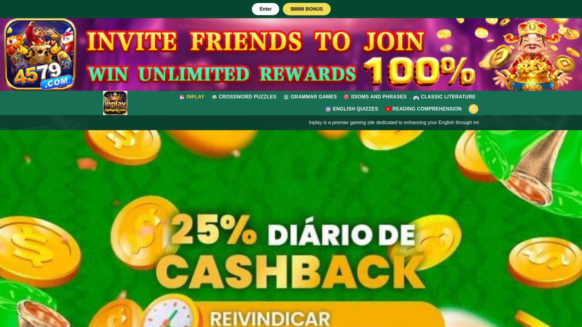 website screenshot of https://inplayvip.com