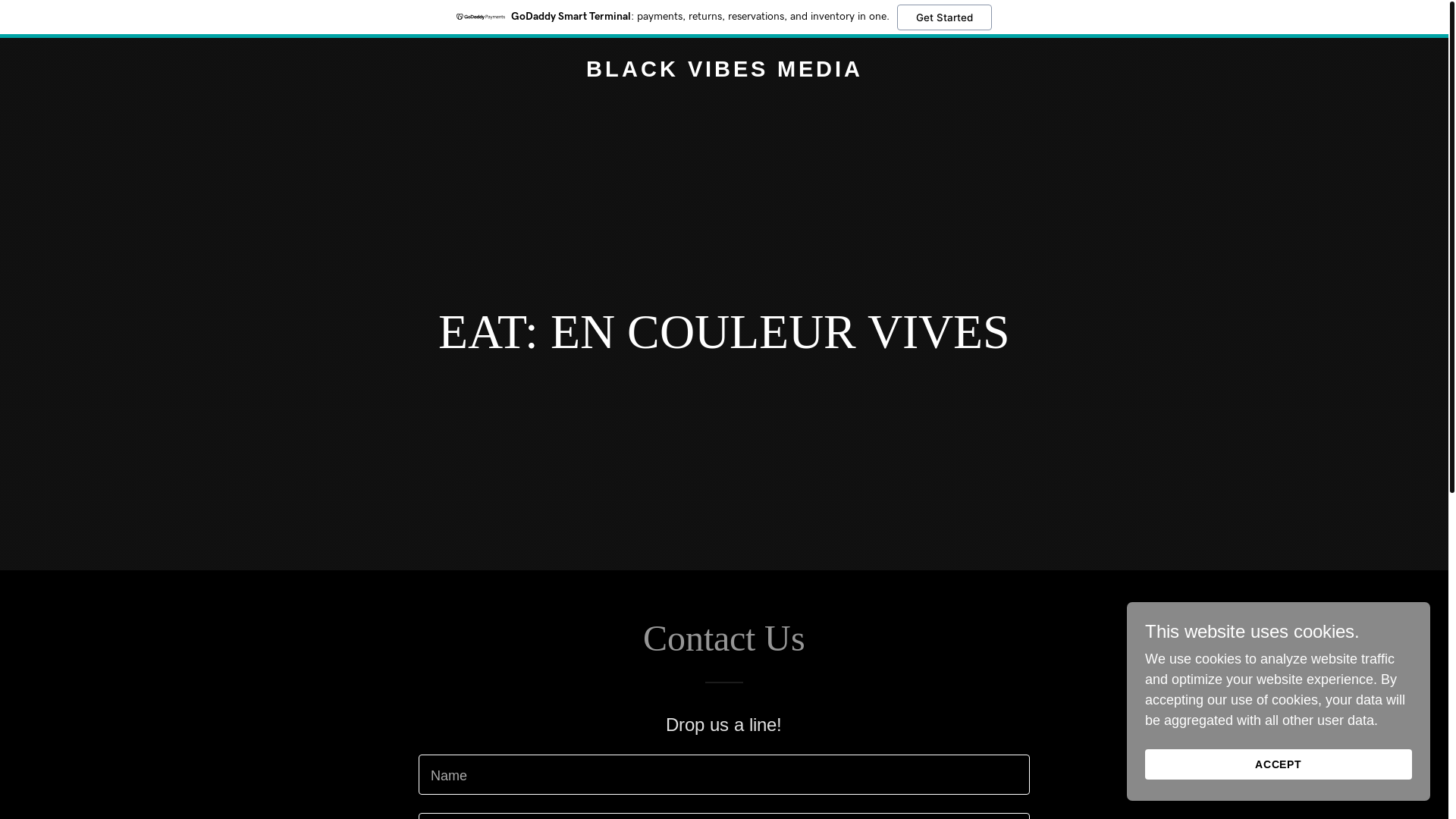 website screenshot of https://blackvibesmedia.com/
