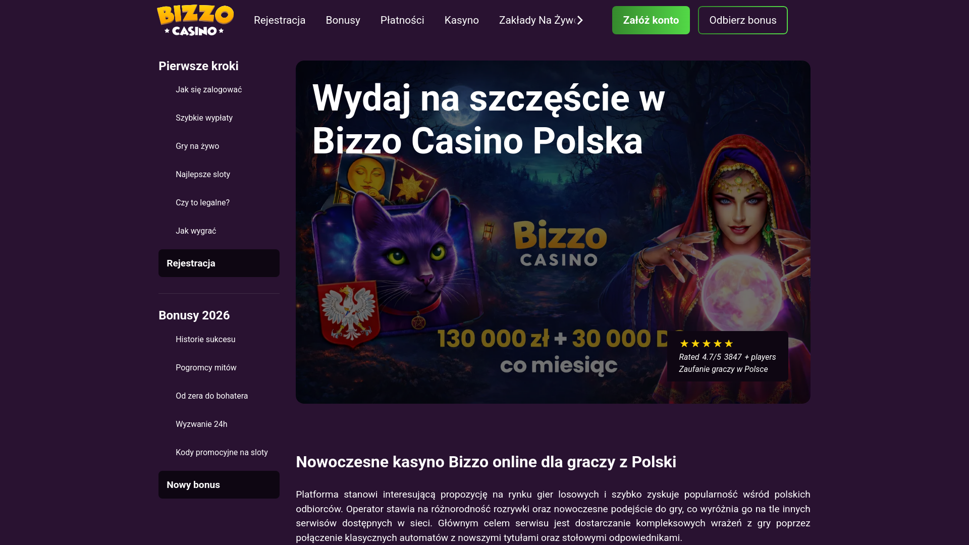 website screenshot of https://bizzokasyno-com-pl.pages.dev/