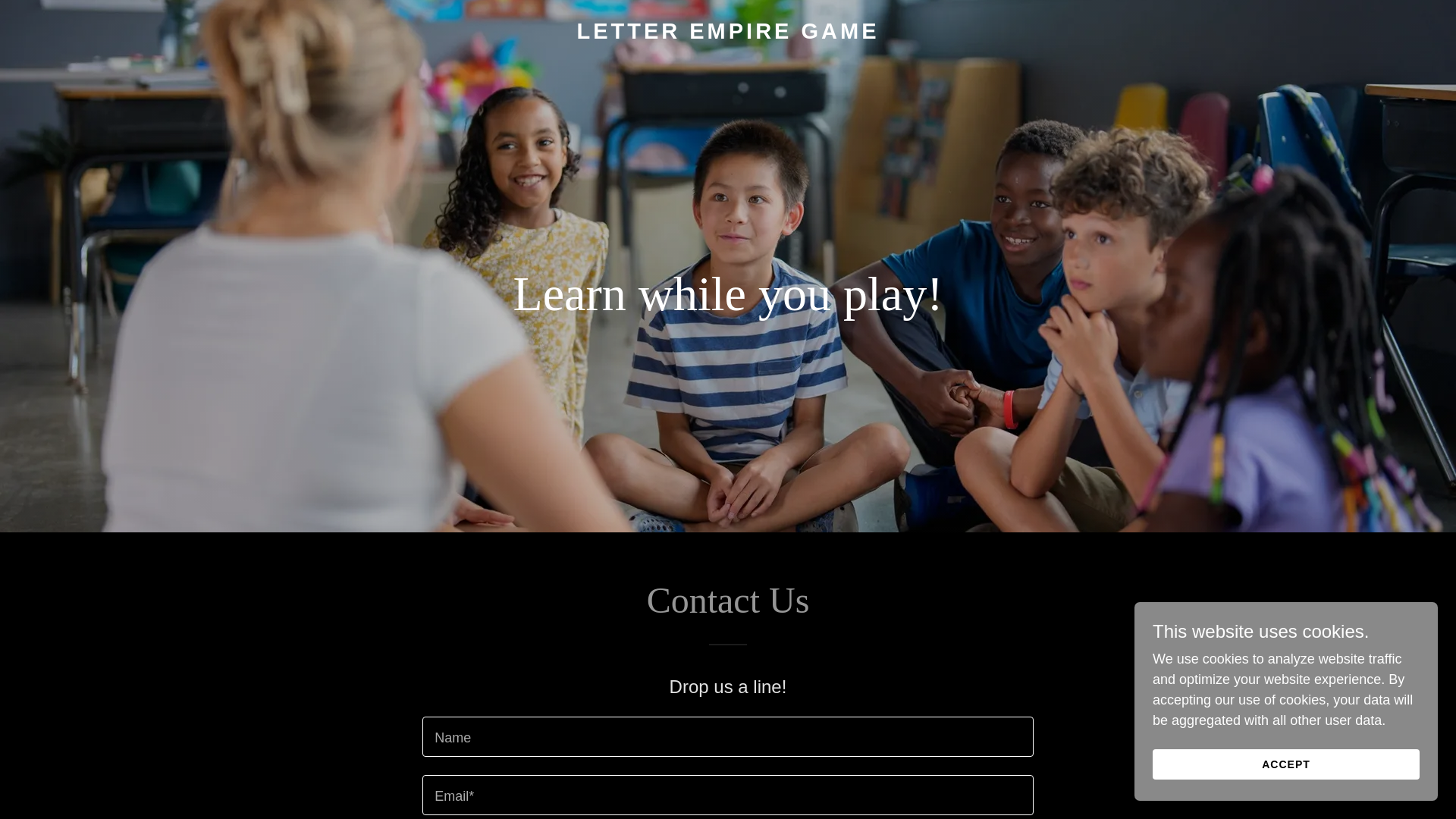 website screenshot of https://letterempiregame.com/