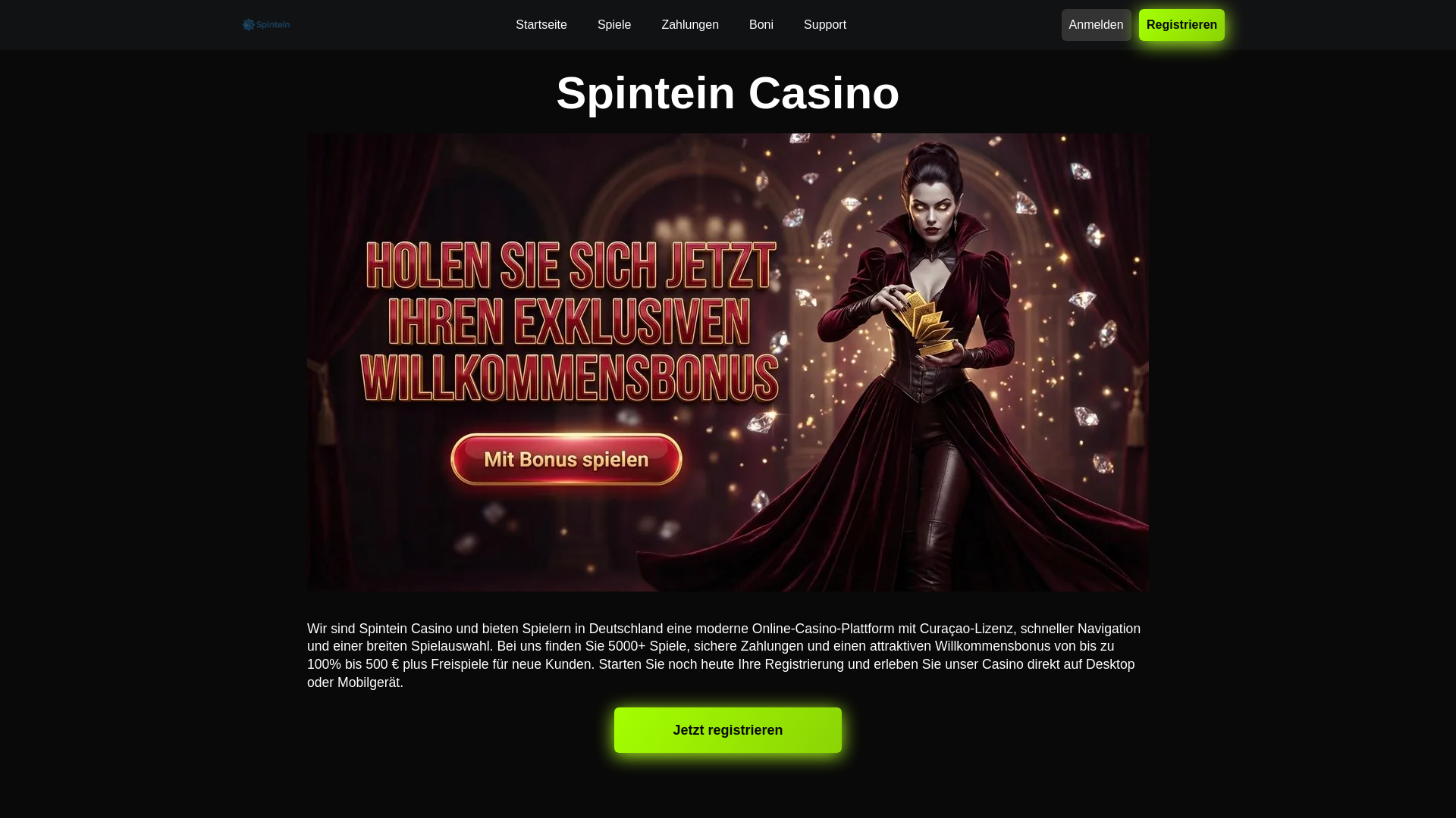 website screenshot of https://spintein-de-49192.pages.dev/