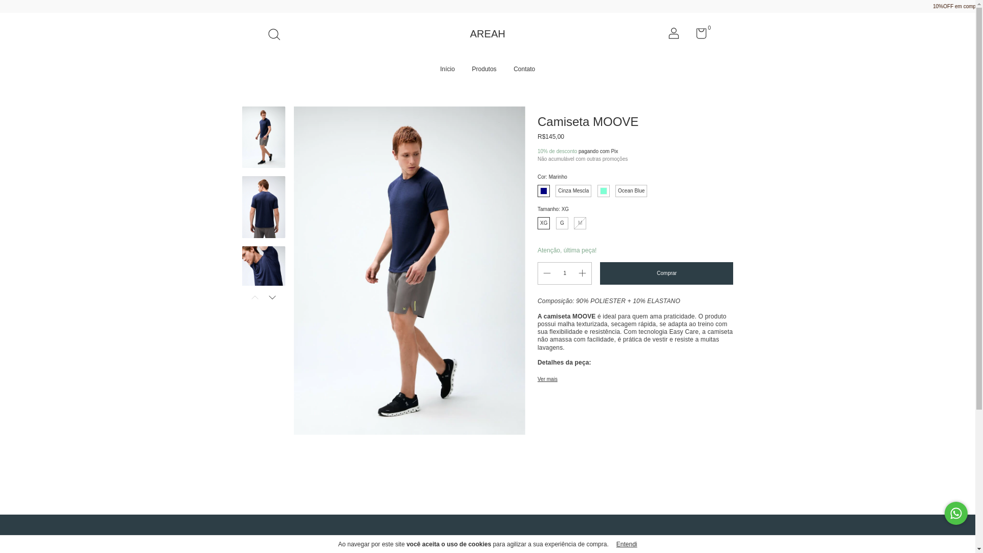 website screenshot of https://areahstore.com.br/