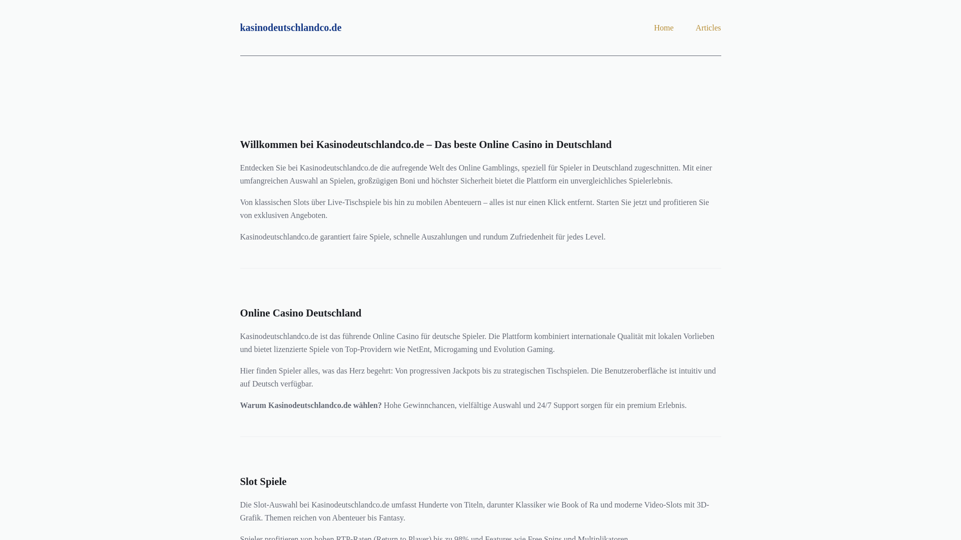 website screenshot of https://kasinodeutschlandco.de/