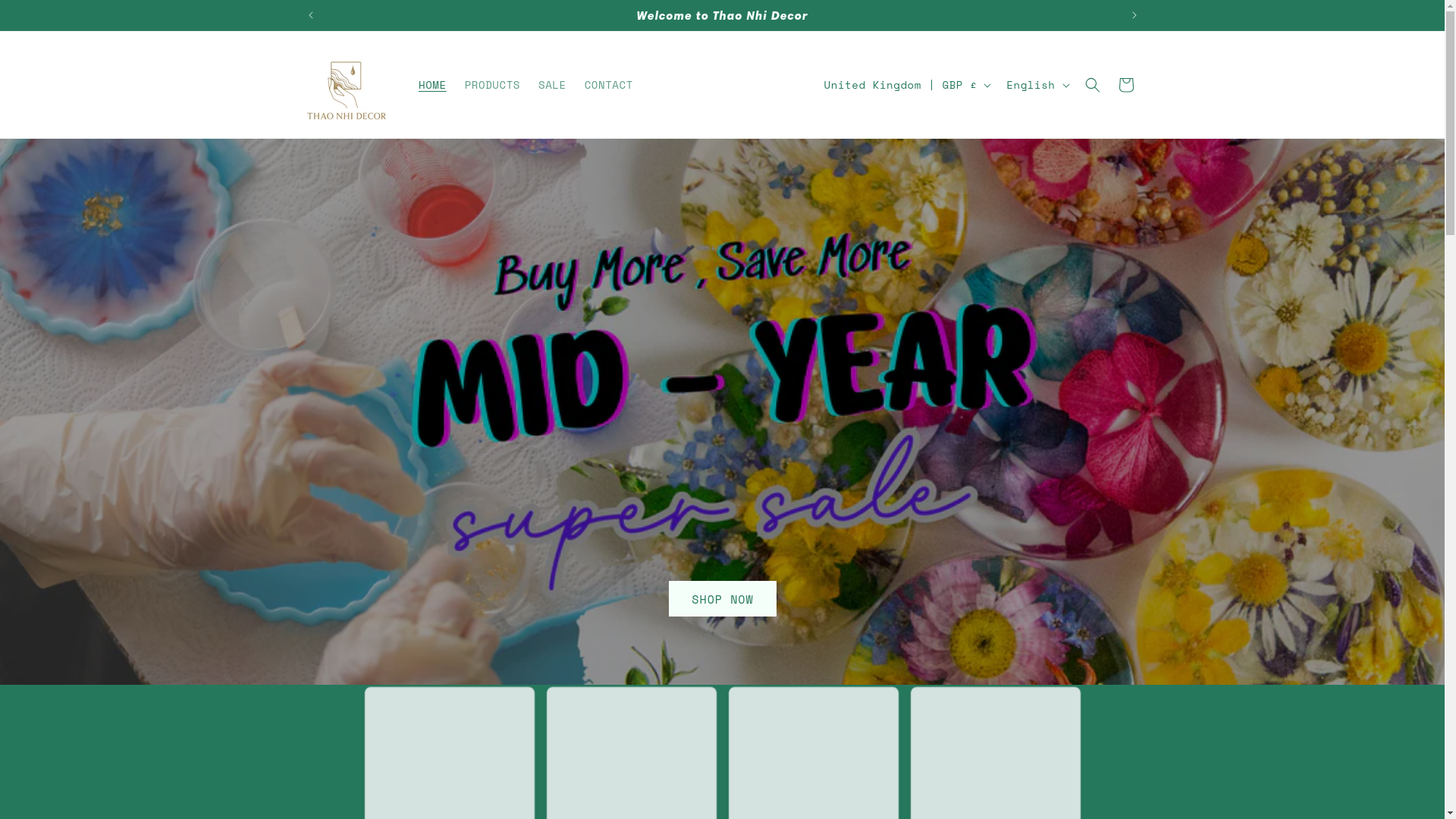 website screenshot of https://thaonhiart.store/