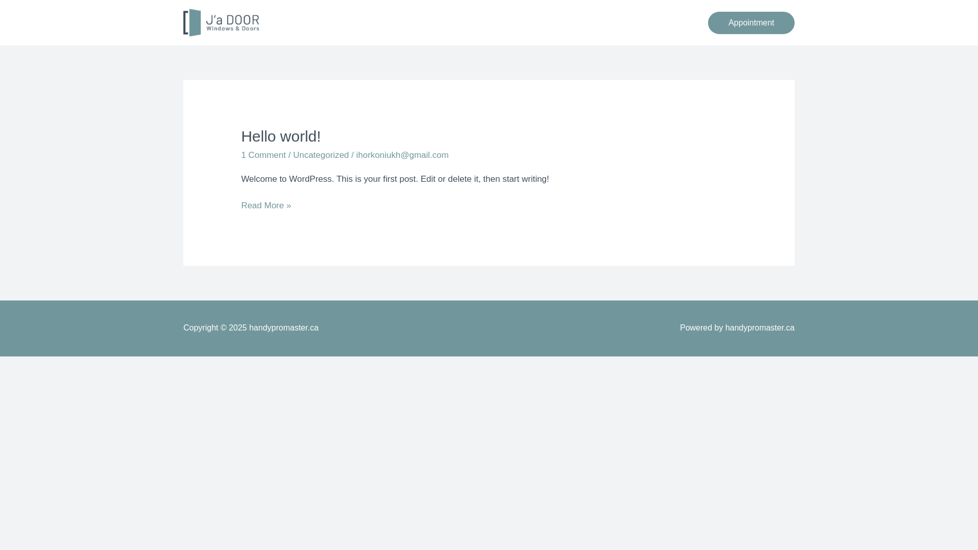 website screenshot of https://handypromaster.ca/