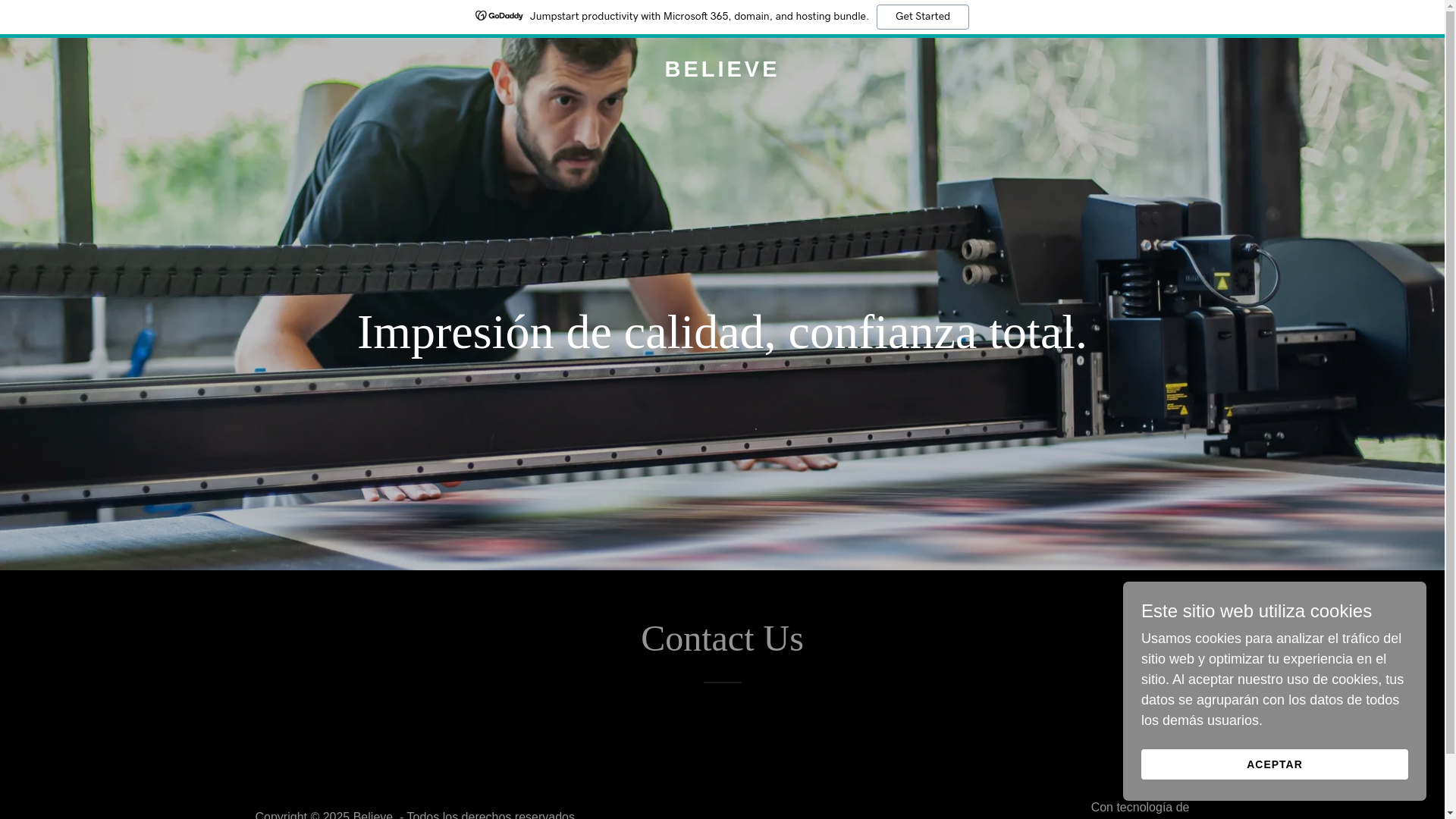 website screenshot of https://believecr.com/