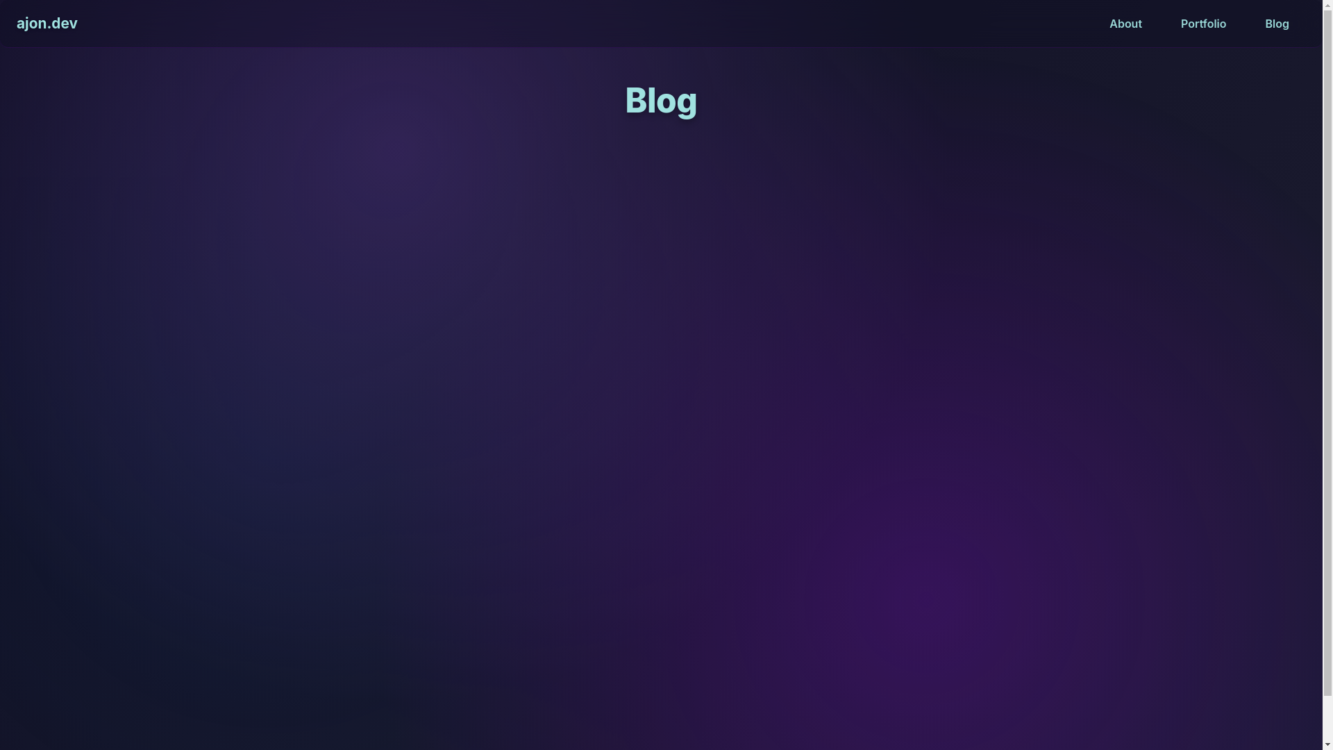 website screenshot of https://ajon.dev/
