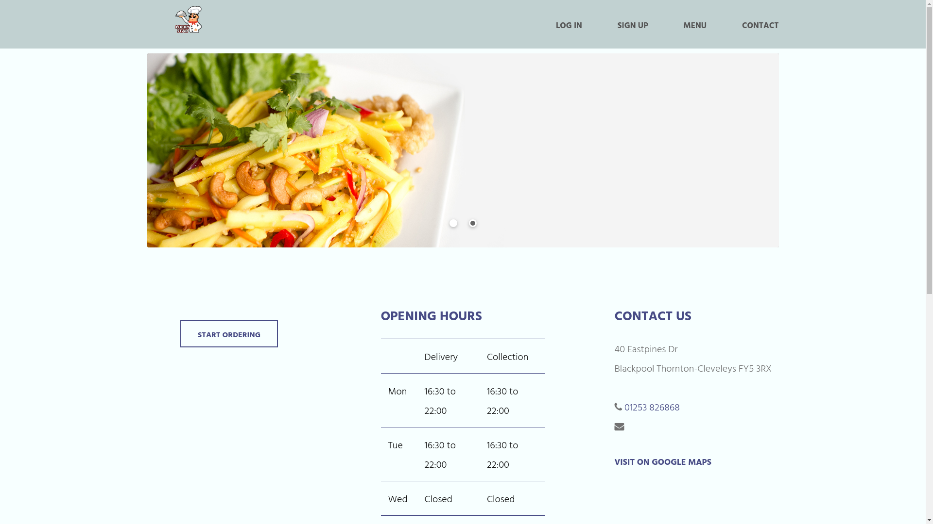 website screenshot of https://luckystar88.co.uk/