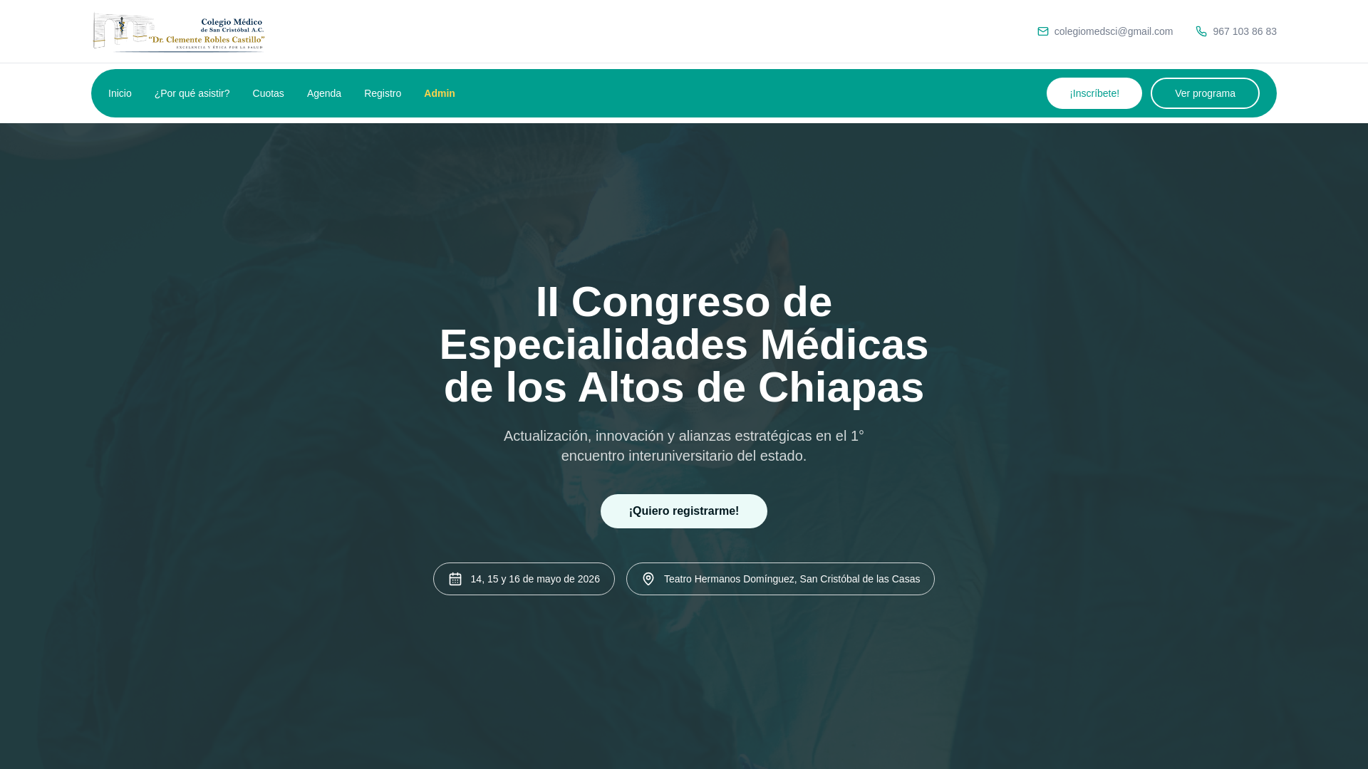 website screenshot of https://colegiomedsci.com/