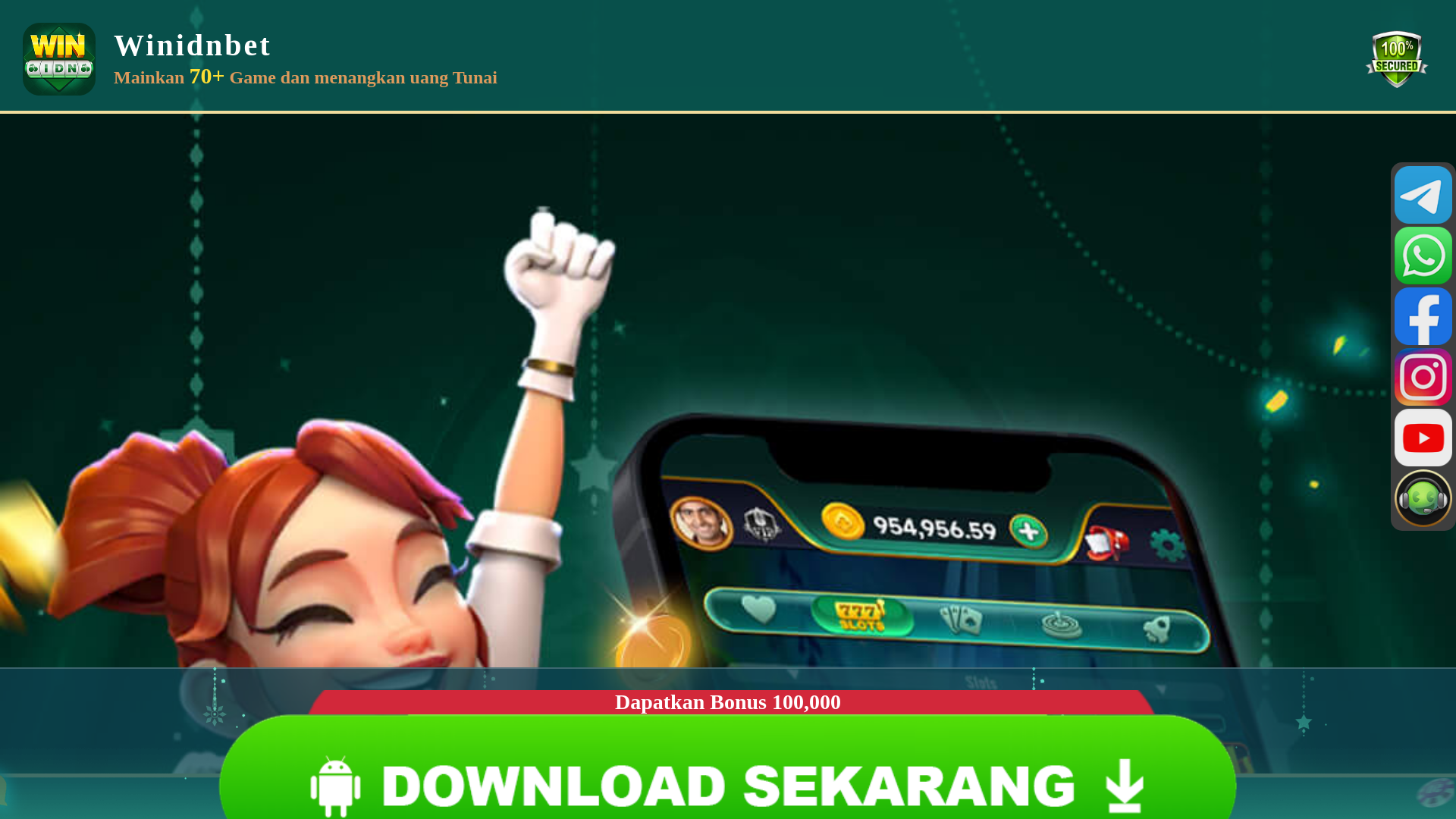 website screenshot of https://winidnvip5.com